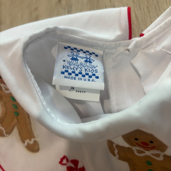 Kelly’s kids Peter Pan collar Holiday Christmas embroidery size 5 - Picture 4 of 5
